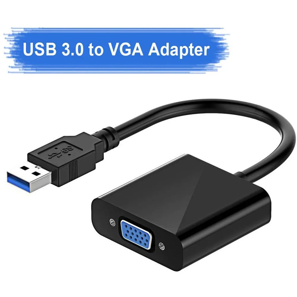 IHDAPP IHDAPP USB 3.0 to VGA Adapter 1080P Black — product photo