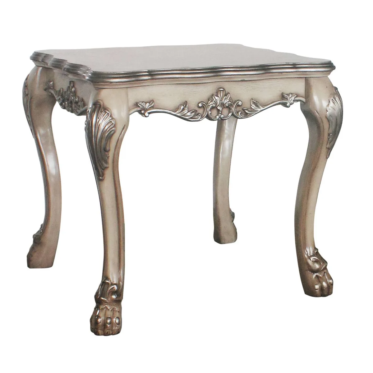 tuphen tuphen Vintage Bone White Square Occasional Table — product photo