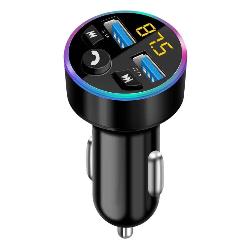  Auto Ventshade Bluetooth 5.0 FM Transmitter Dual USB Charger 15.5W — product photo