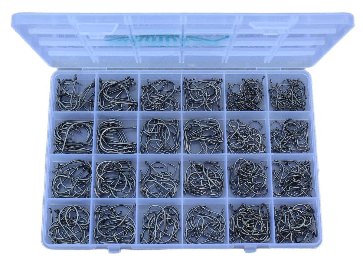  Anmuka Fishing Hooks 400pcs Silver — product photo