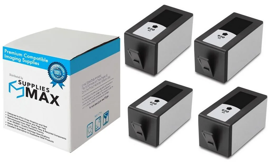 SuppliesMax SuppliesMax CN701BN_2PK Black Inkjet Cartridge 4 Pack 1200 Pages — product photo