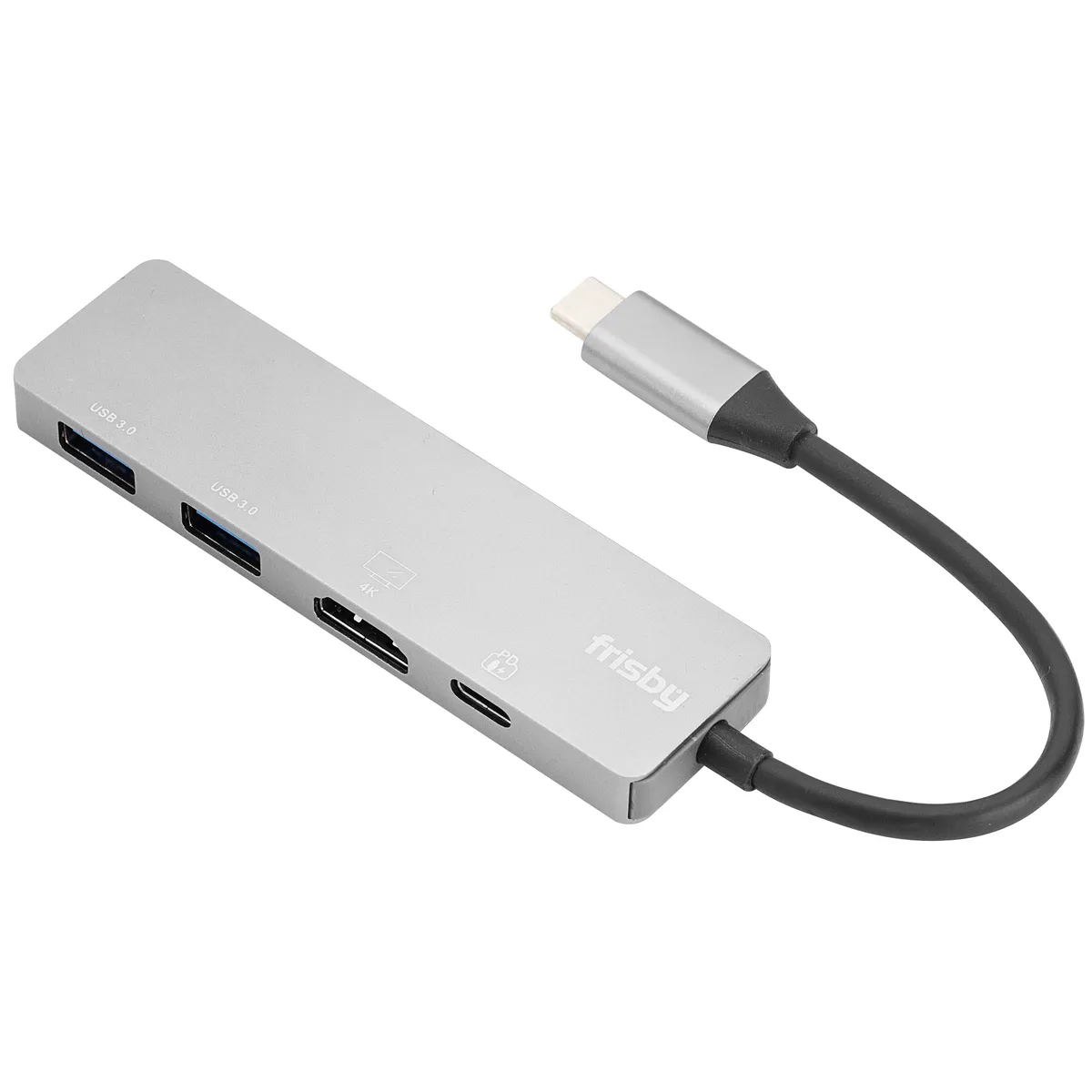 Frisby Frisby USB-C Hub 4K 30Hz 100W PD Gray — product photo