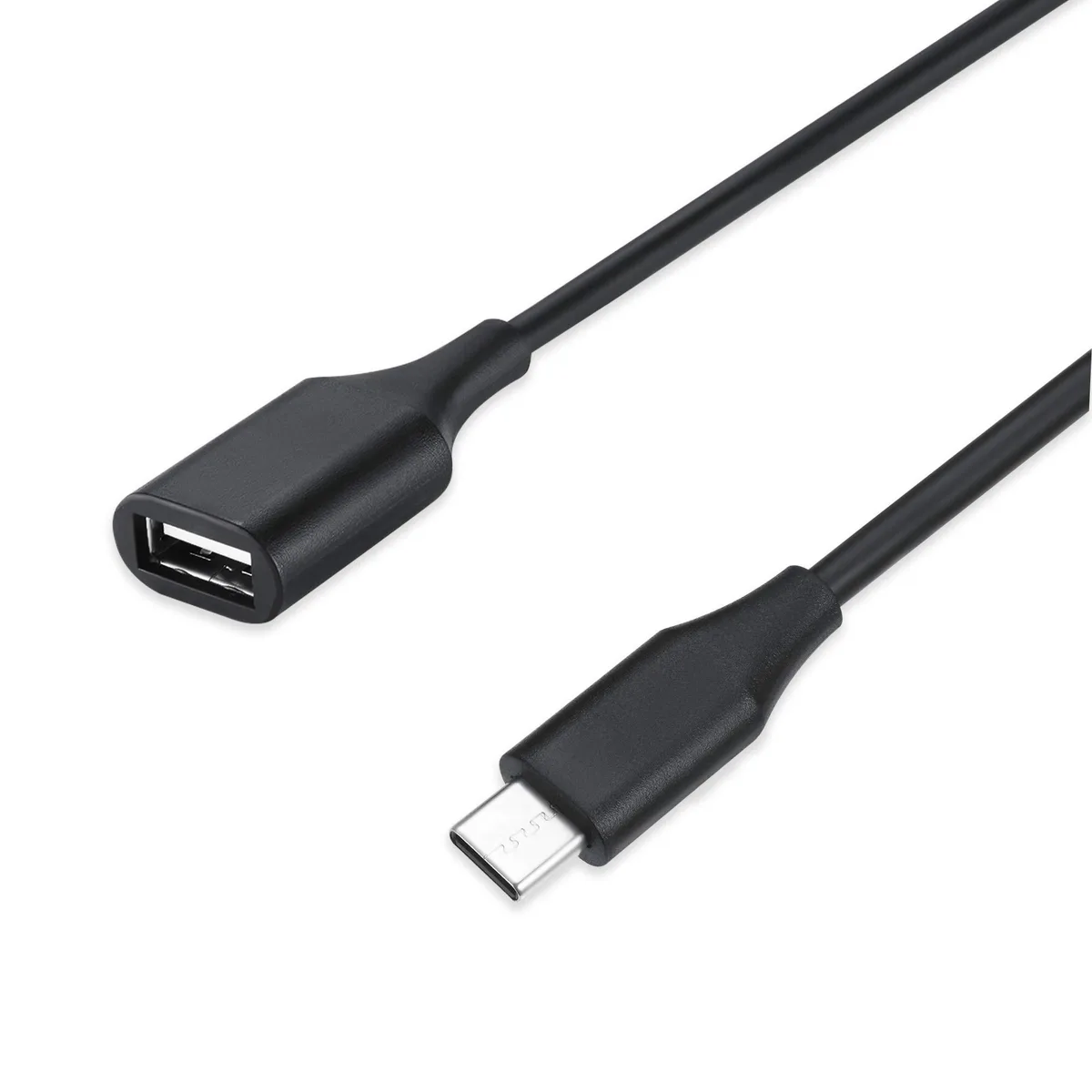 No Sew No Sew USB-C Male to USB-A Female Cable 1 ft USB 2.0 Black — product photo