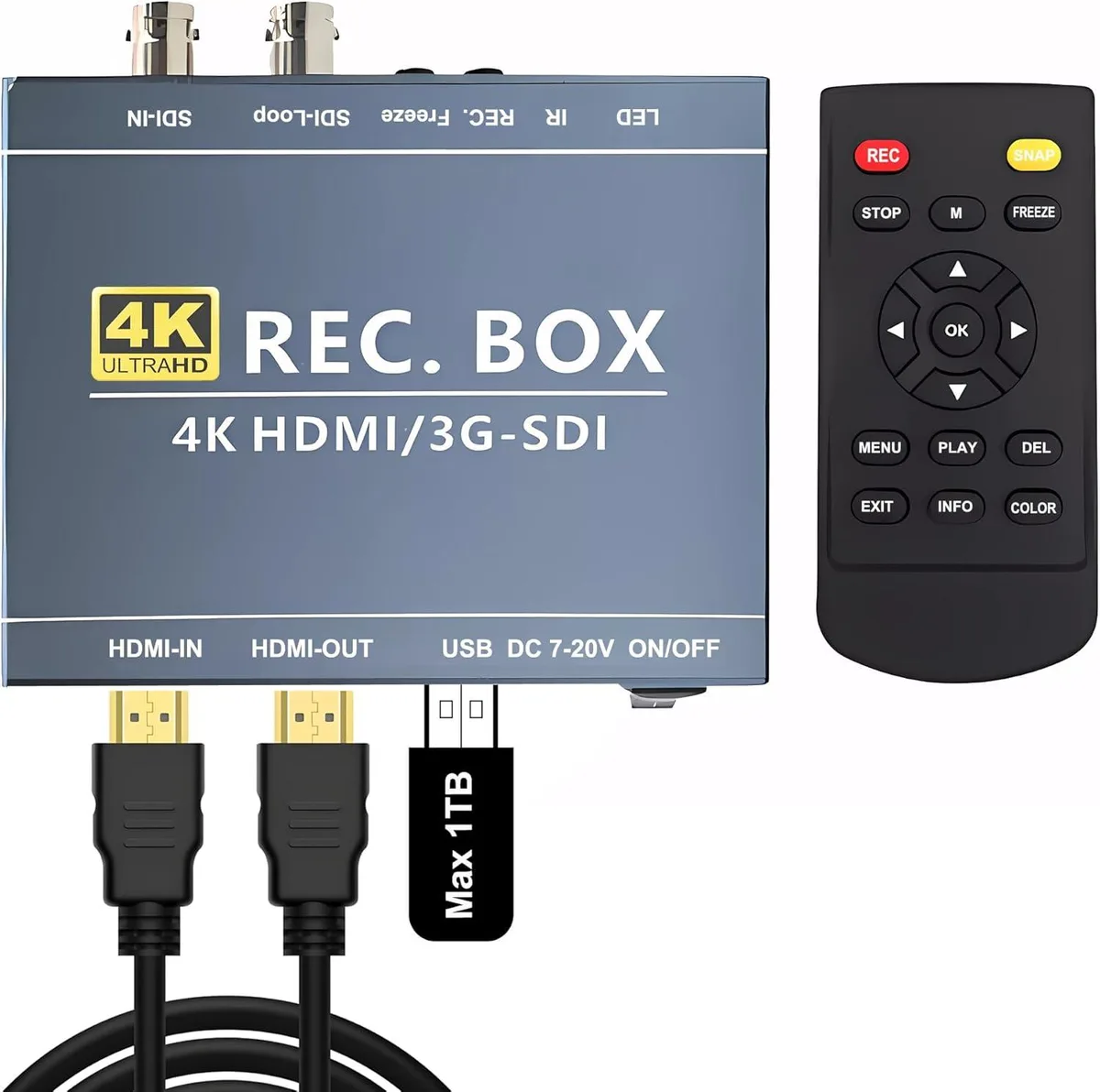 GRACETOP GRACETOP GTUS-SDIDVR Mini DVR SDI TVI HDMI Recorder 4K30 1080P60 — product photo
