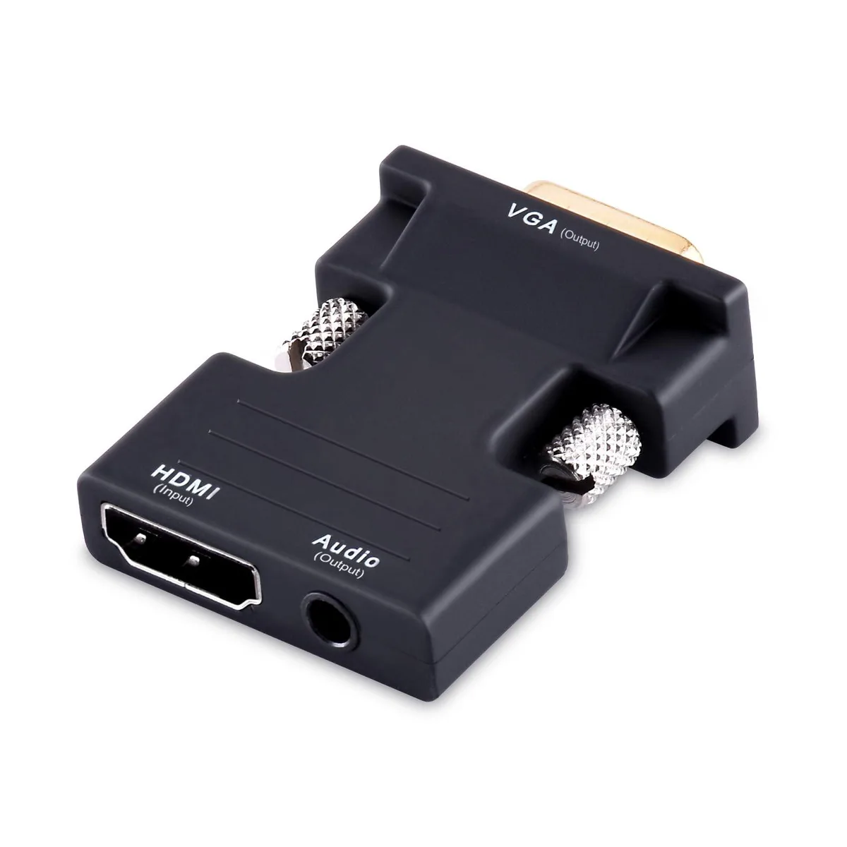 WRIARICH WRIARICH AV-107-BK-US HDMI to VGA adapter with 3.5mm audio — product photo