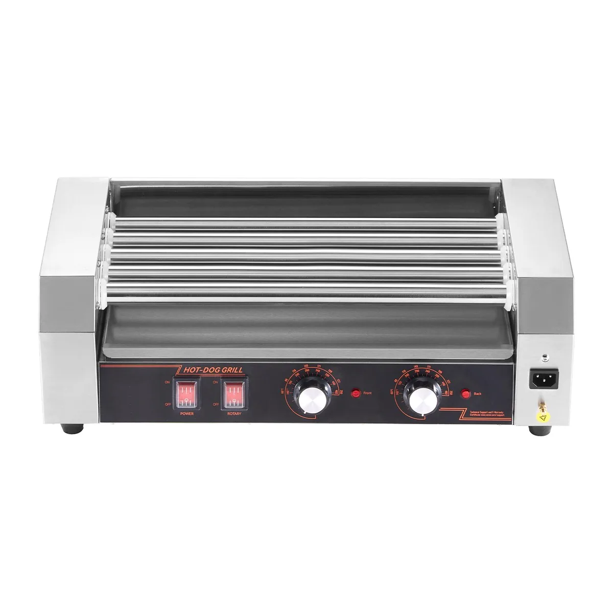 VEVOR VEVOR Hot Dog Roller 5 Rollers 12 Capacity 750W Stainless Steel — product photo