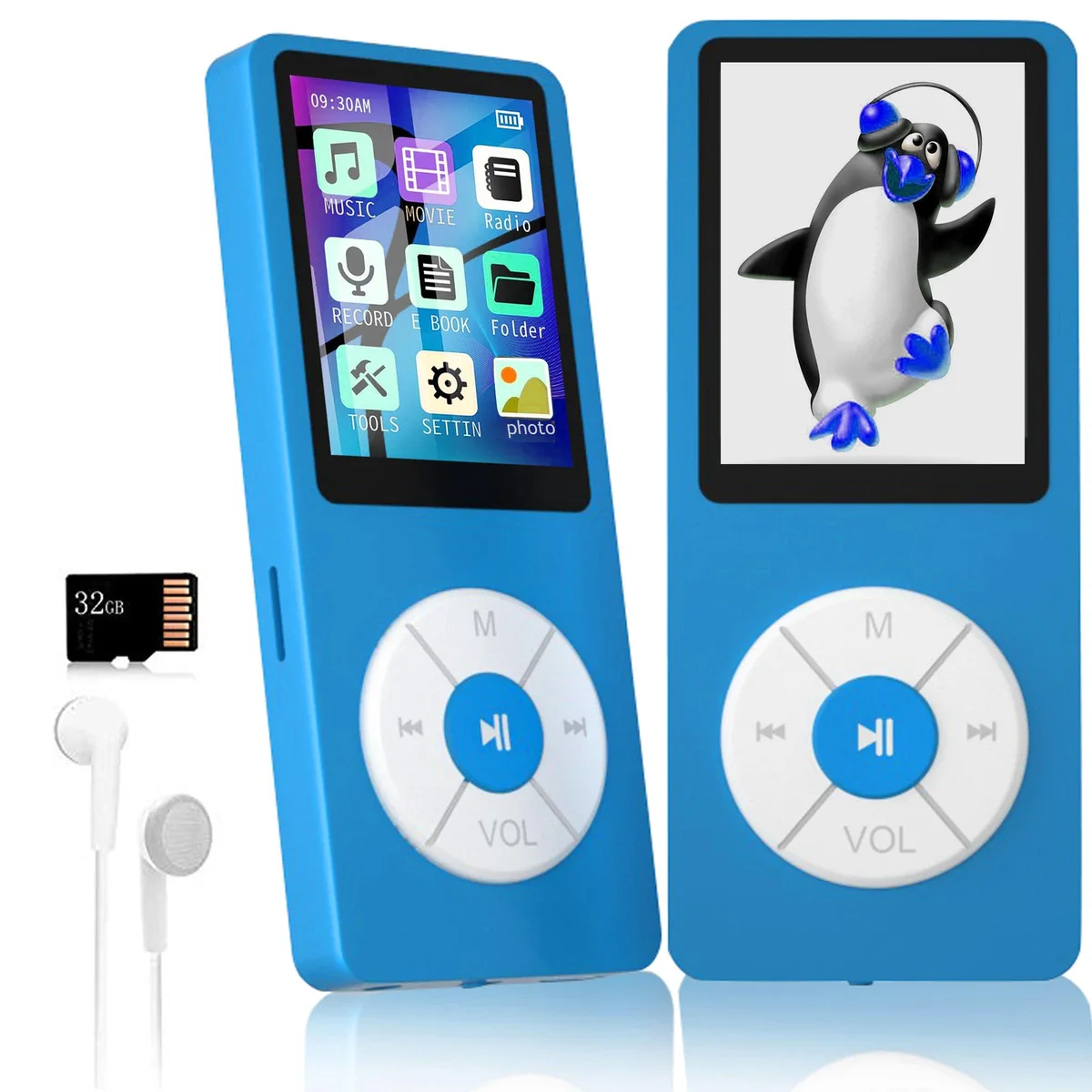  Xidehuy MP-BLUE*13 MP3 Player 32 GB Blue 1.8 in — product photo