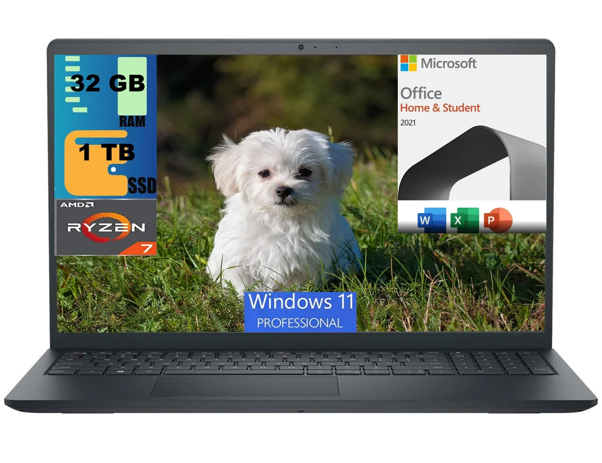 DELL DELL Inspiron 3535 15 laptop Ryzen 7 7730U 32GB 1TB SSD 15.6 FHD 120Hz — product photo