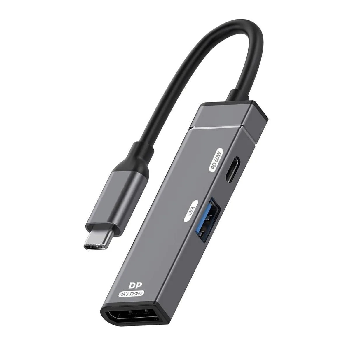 Fervit Fervit USB C Hub 3-in-1 DisplayPort 4K@140Hz USB 3.0 10Gbps PD 60W — product photo