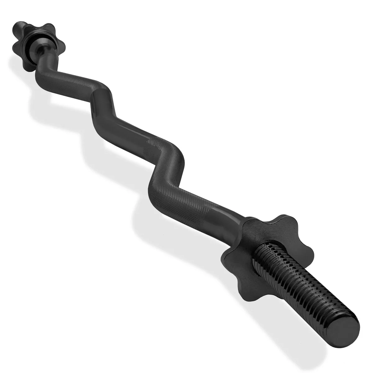 Philosophy Gym Philosophy Gym 47" EZ Curl Barbell 1" 300lb Black weight training — product photo