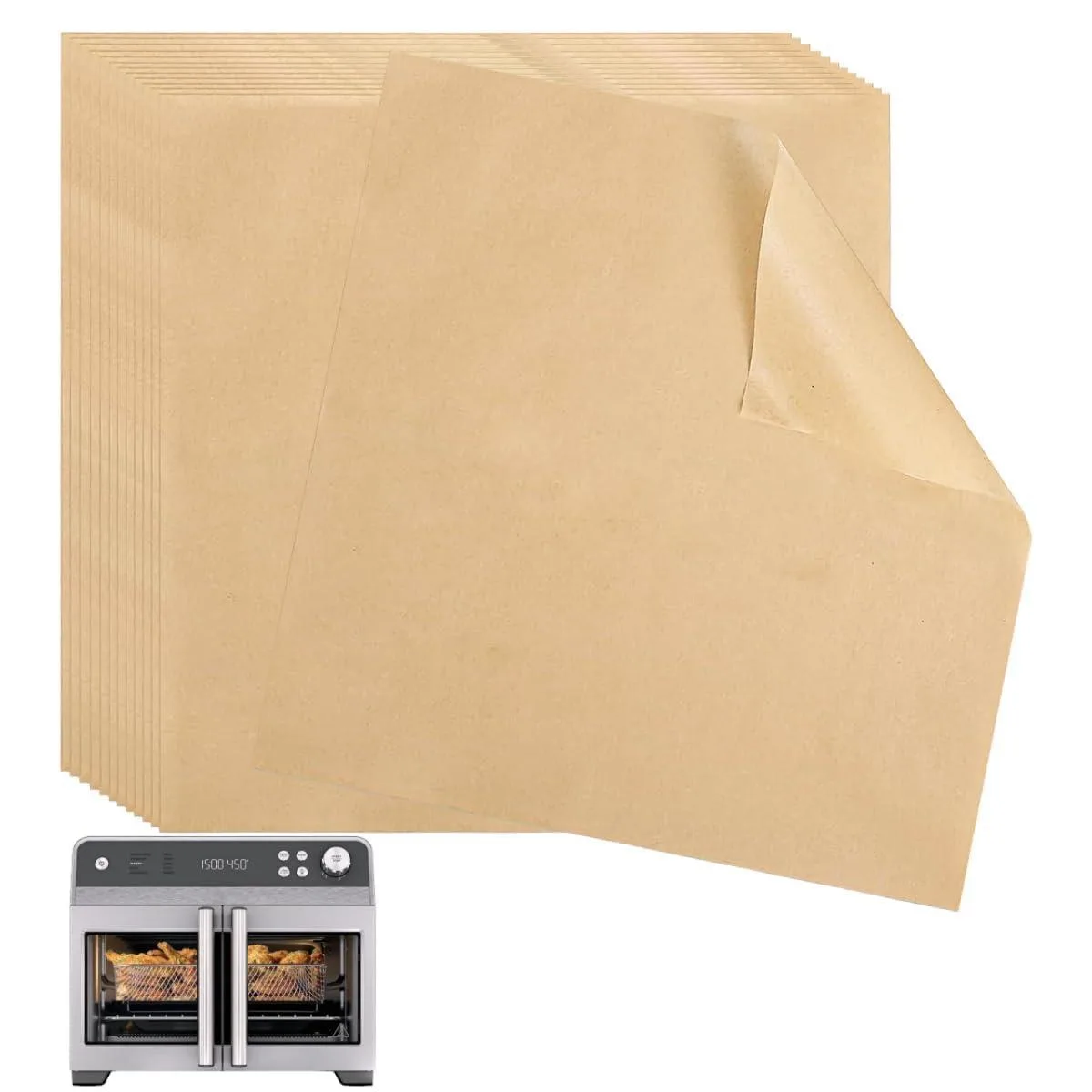 Stack of 100 copper coloured parchment sheets for Ninja FO101