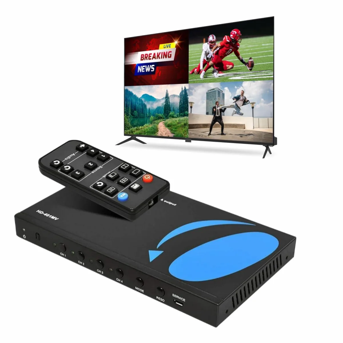  OREI HD-401MV HDMI 4-in-1 Quad Multiviewer 1080p — product photo