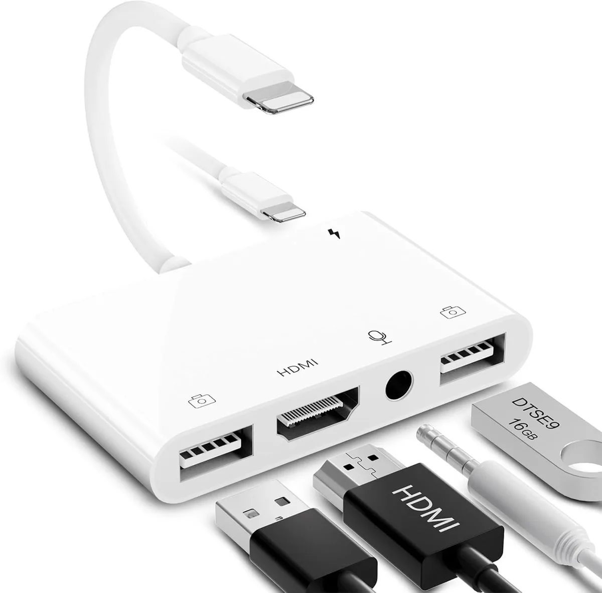 FLEANE FLEANE Lightning to HDMI OTG Adapter White audio adapter — product photo