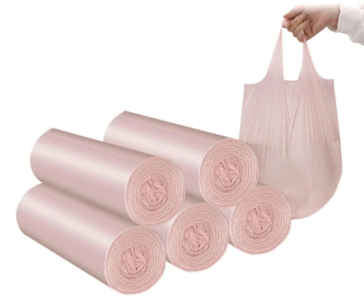  YYaaloa 4 Gallon Trash Bags Rose Gold 100 Count — product photo