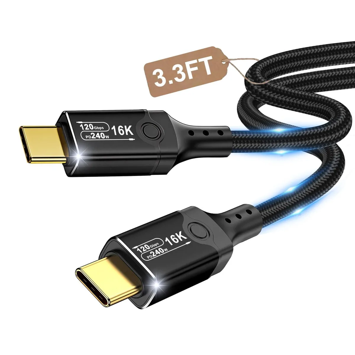 Vszerda Vszerda Thunderbolt 5 cable 3.3 ft 120 Gbps 240 W 16K@60 Hz — product photo