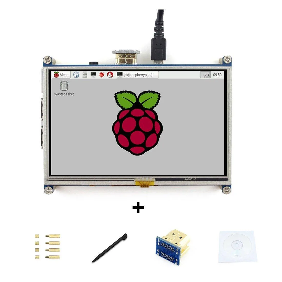 LORDWORLD LORDWORLD 5inch HDMI LCD Display Module 800x480 Resistive Touch — product photo