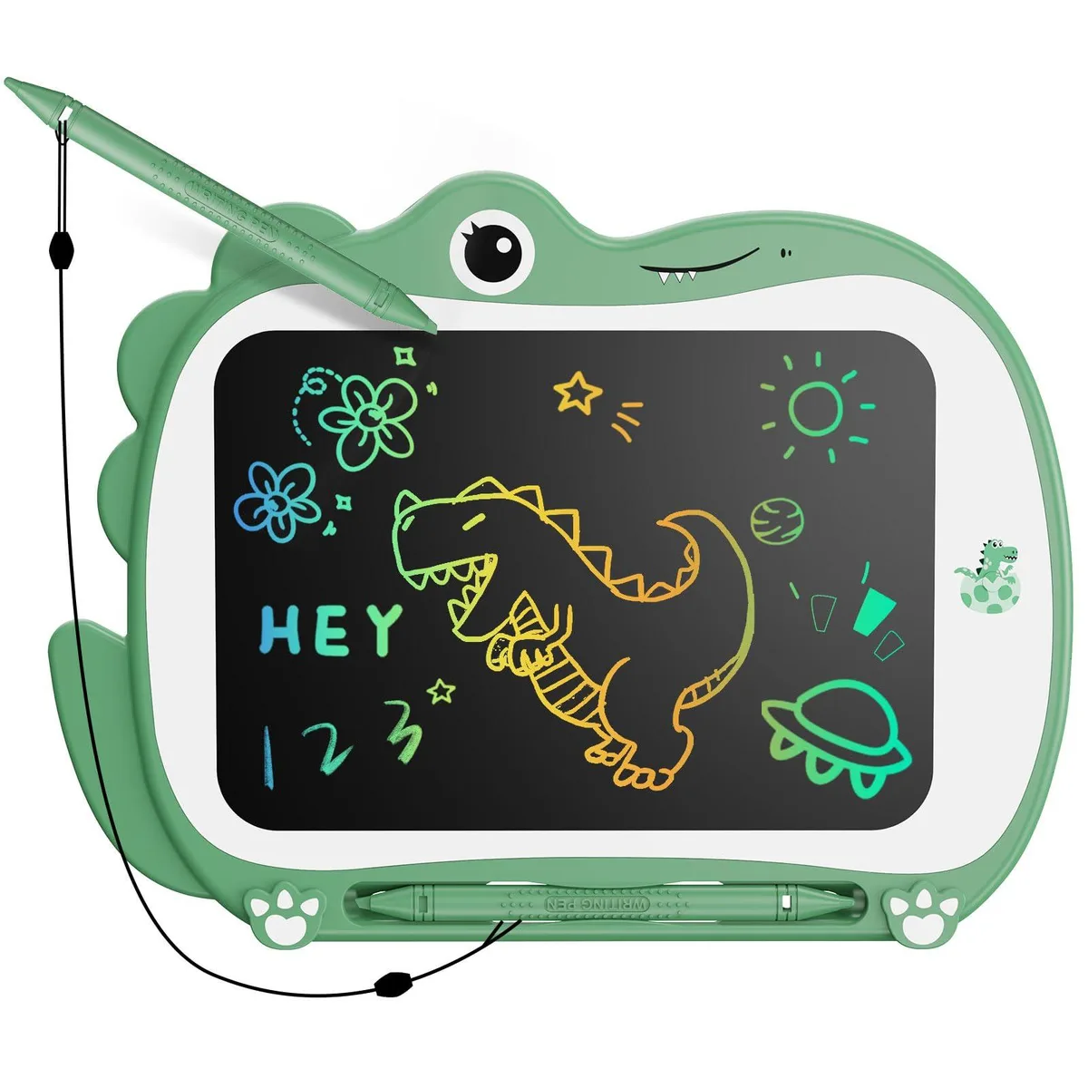 Genialba 8.5 Inch Dinosaur LCD Drawing Tablet Green — product photo