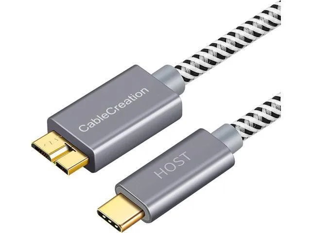 Manw Manw USB 3.1 C to Micro B Cable 10Gbps 0.3m Space Gray — product photo