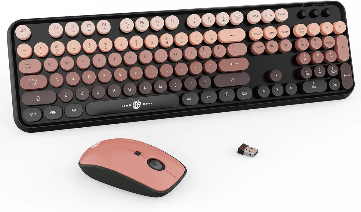 TUKO TUKO Wireless Keyboard and Mouse Combo 2.4G 104 Keys Black Gradient — product photo
