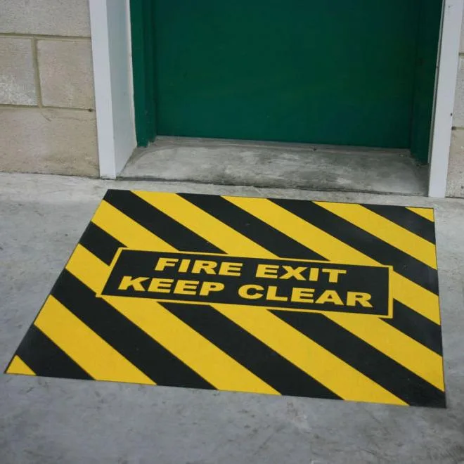 FindTape FindTape Anti-Slip Fire Exit Marker tape 39.36 in. x 39.4 in. Fire Exit Keep Clear — product photo