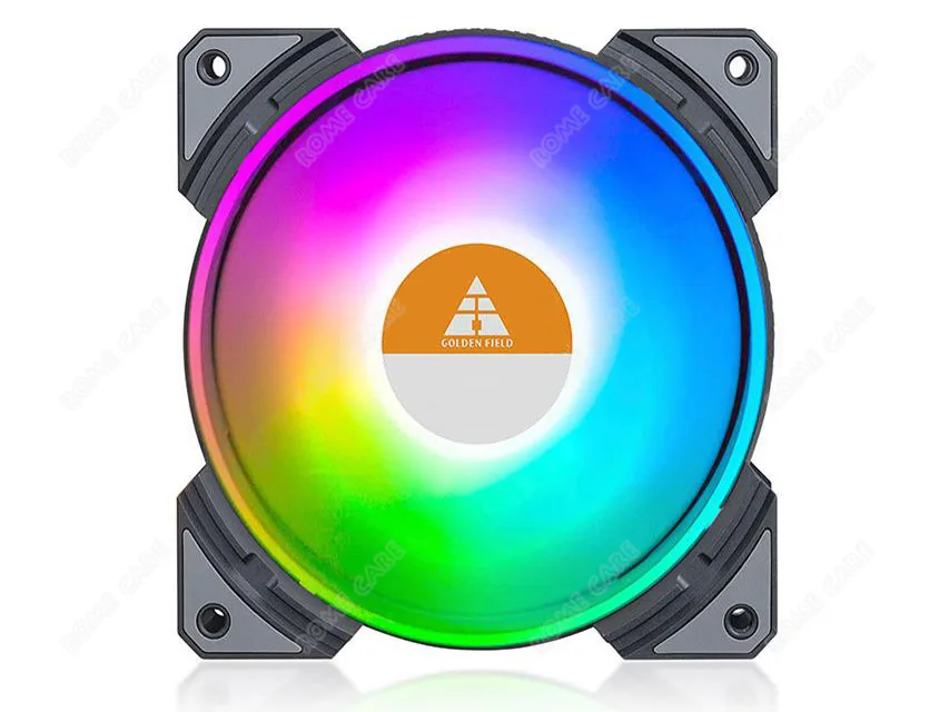 ROME CARE ROME CARE 120mm RGB case fan hydraulic 1200 RPM 20 dBA 42.18 CFM 4-pin black/white — product photo