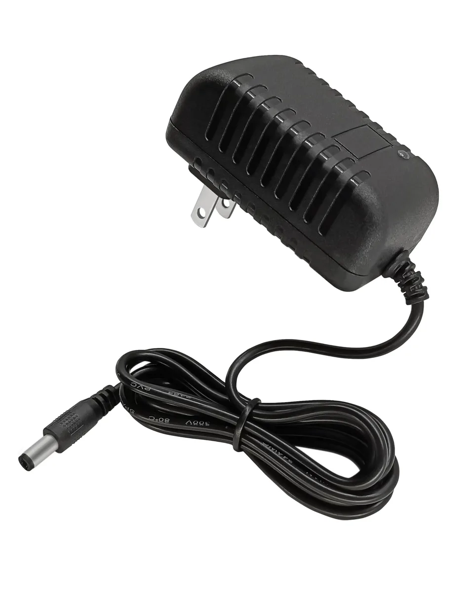 Black rectangular Dell MYT-1202 power adapter with 1.4 m cord and 5.5 mm barrel plug