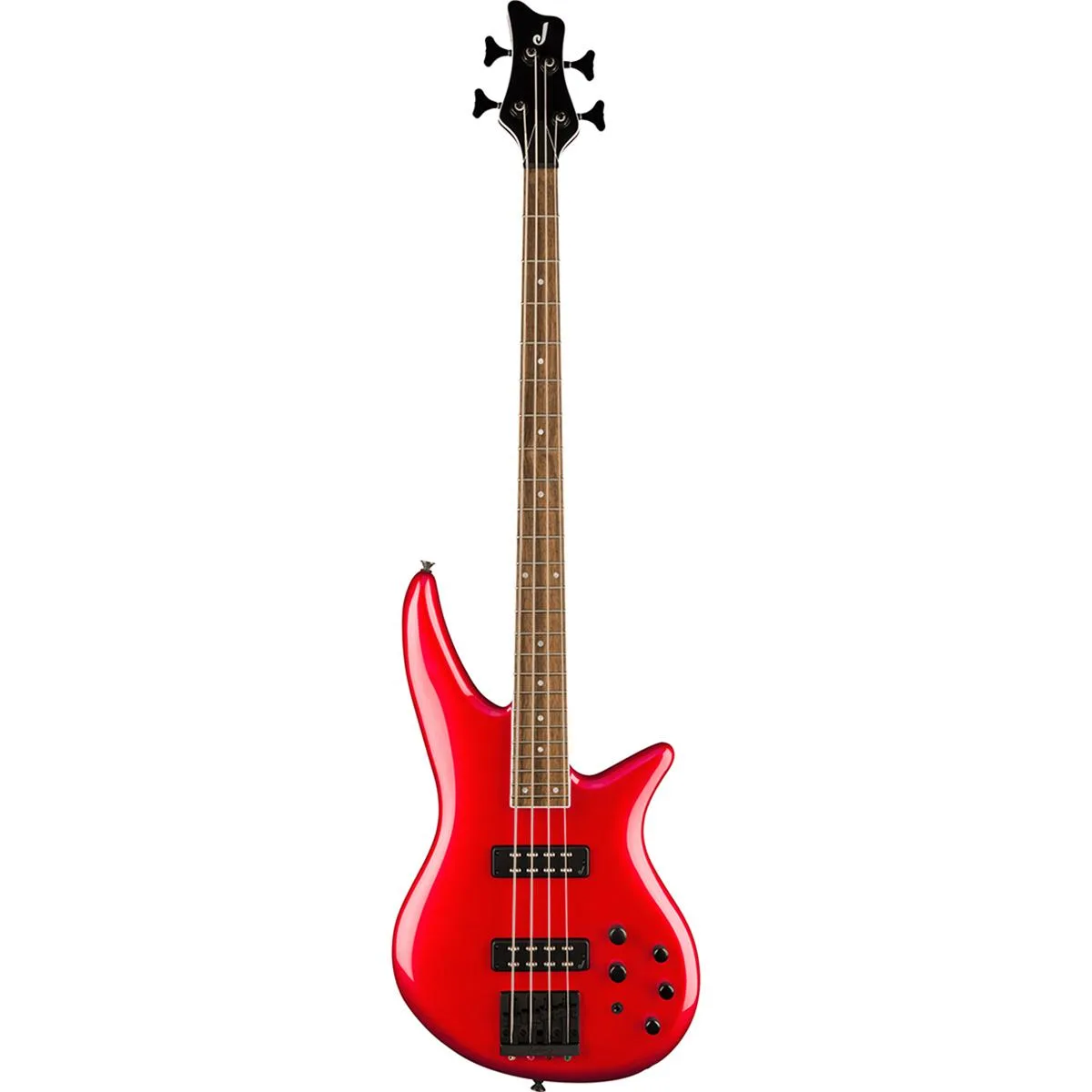 Jackson Jackson X Series Spectra Bass SBX IV 4-string bass guitar, laurel fingerboard, Candy Apple Red — product photo