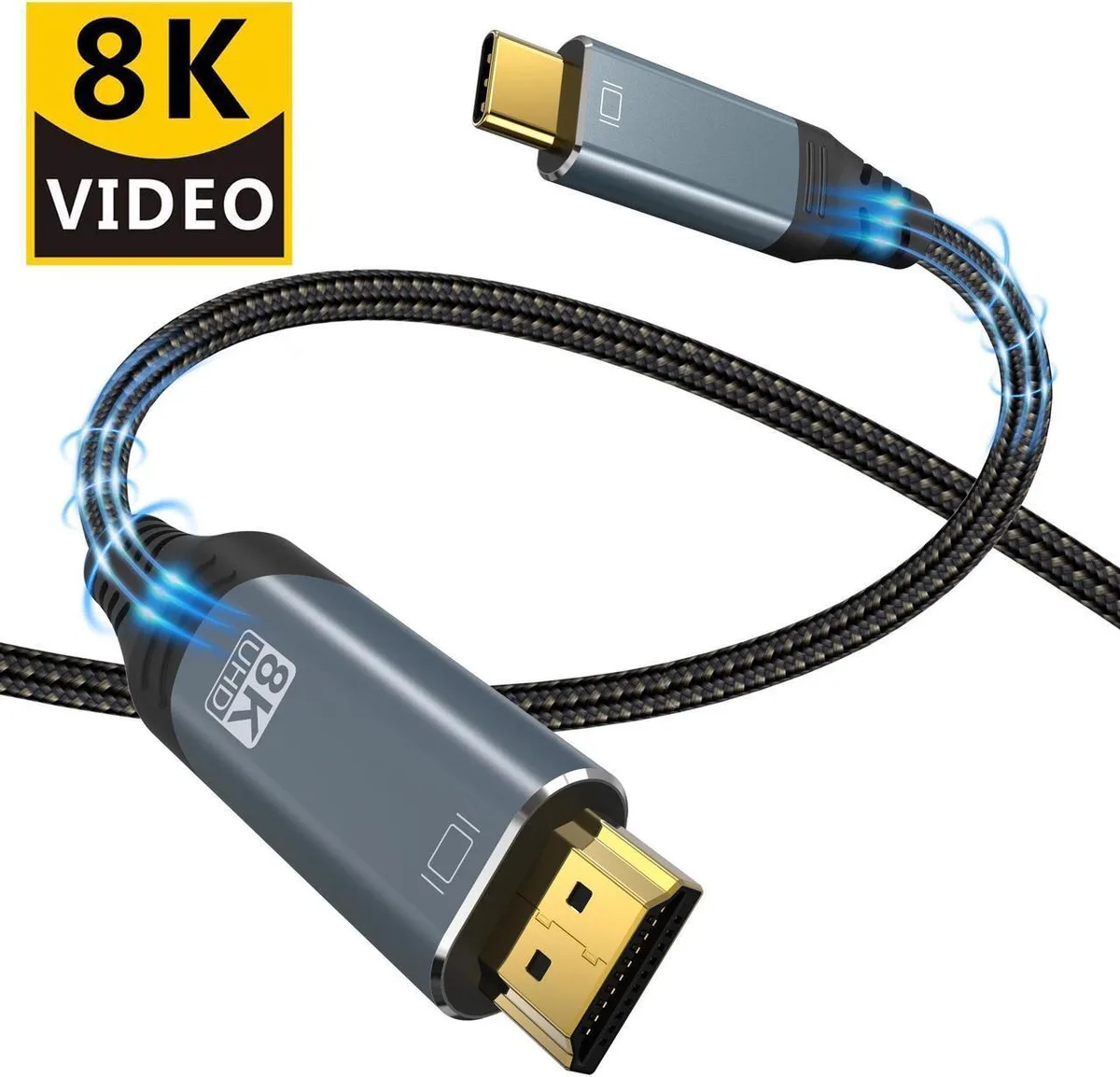SMUGDESK SMUGDESK USB C to HDMI 2.1 Cable 10Feet 8K@30Hz 4K@120Hz Thunderbolt 3/4 Compatible — product photo