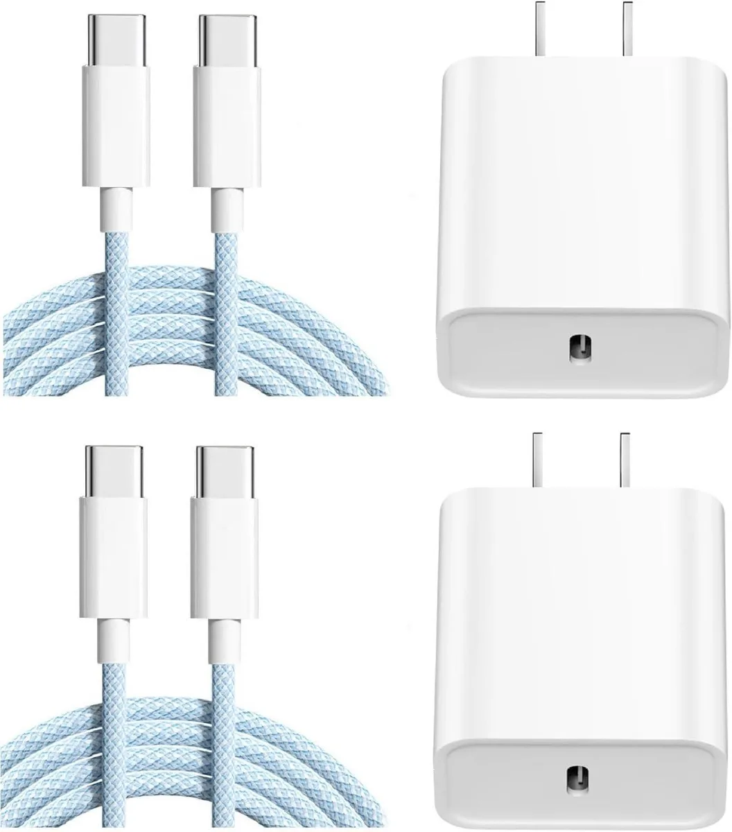 Chopmate Chopmate 20W USB-C charger 2-pack with 6.6ft 60W cable — product photo
