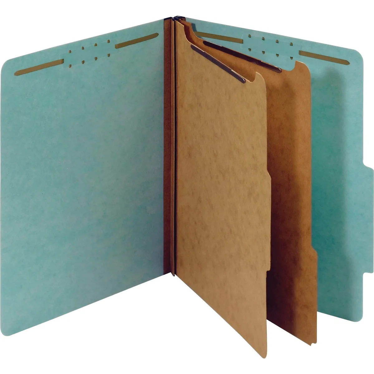 Light blue recycled classification folders, letter size, box of 10