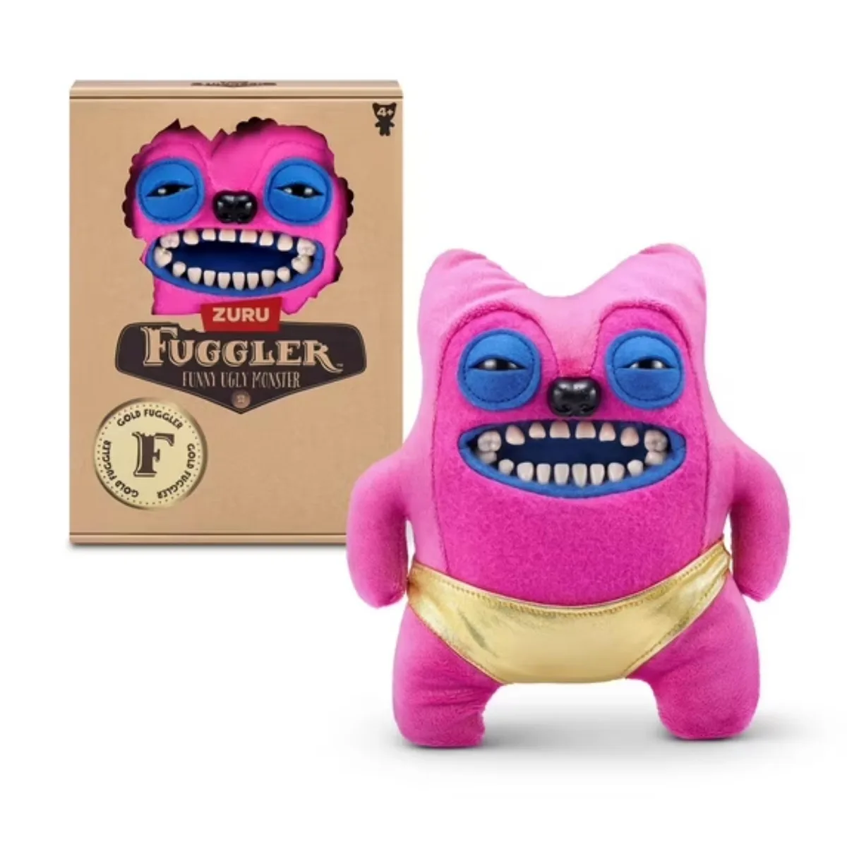 Zuru Zuru Fuggler Gold Fuggs Greedy Grinner Pink 9 Inch Plush Toy — product photo