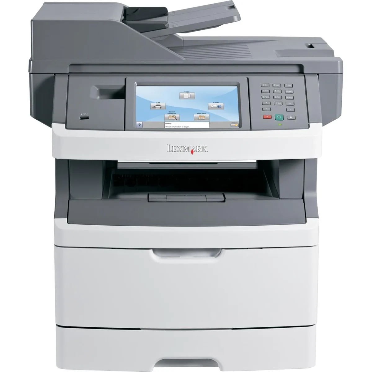 Lexmark X464DE desktop laser multifunction printer, grey and black finish