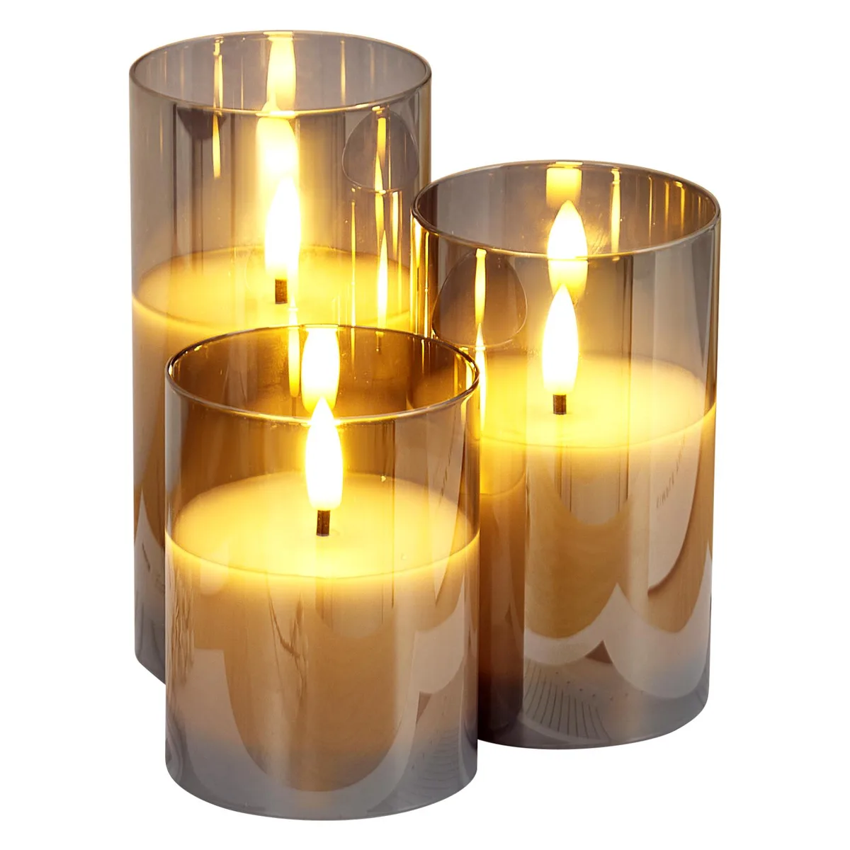 VEVOR VEVOR Gray Flameless LED Candles Set of 3 with 10-Key Remote — product photo