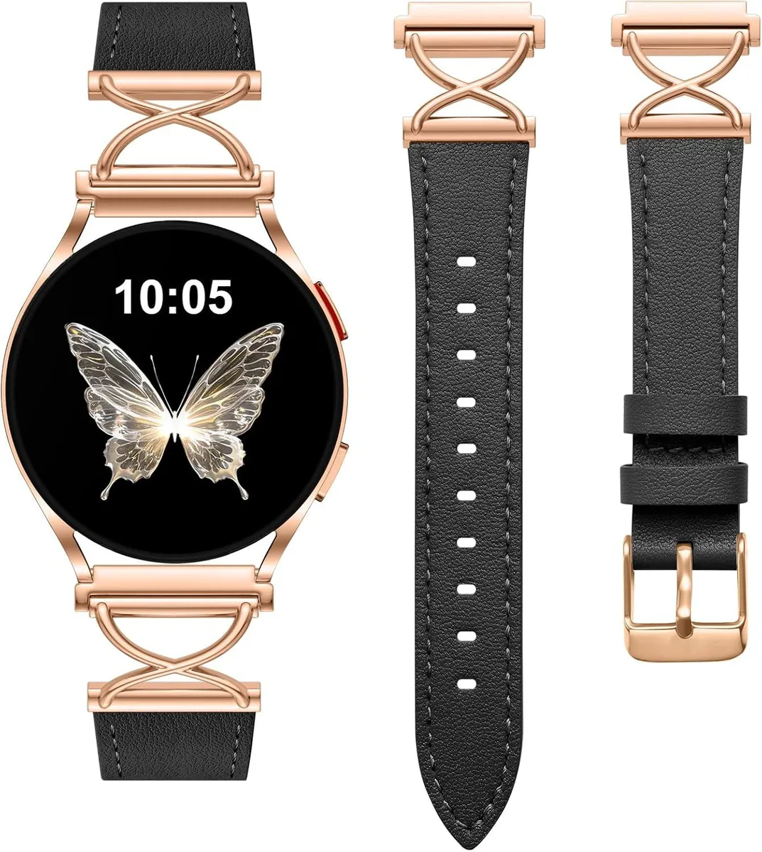 ETEIZU ETEIZU Leather Watch Strap 20mm X-Shape Connector — product photo