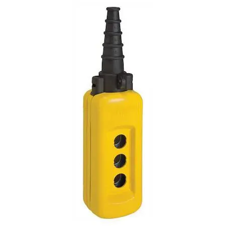 Schneider Electric Schneider Electric XACA03H7 pendant enclosure 22 mm 3 holes yellow plastic 12.36 in height 3.15 in width — product photo