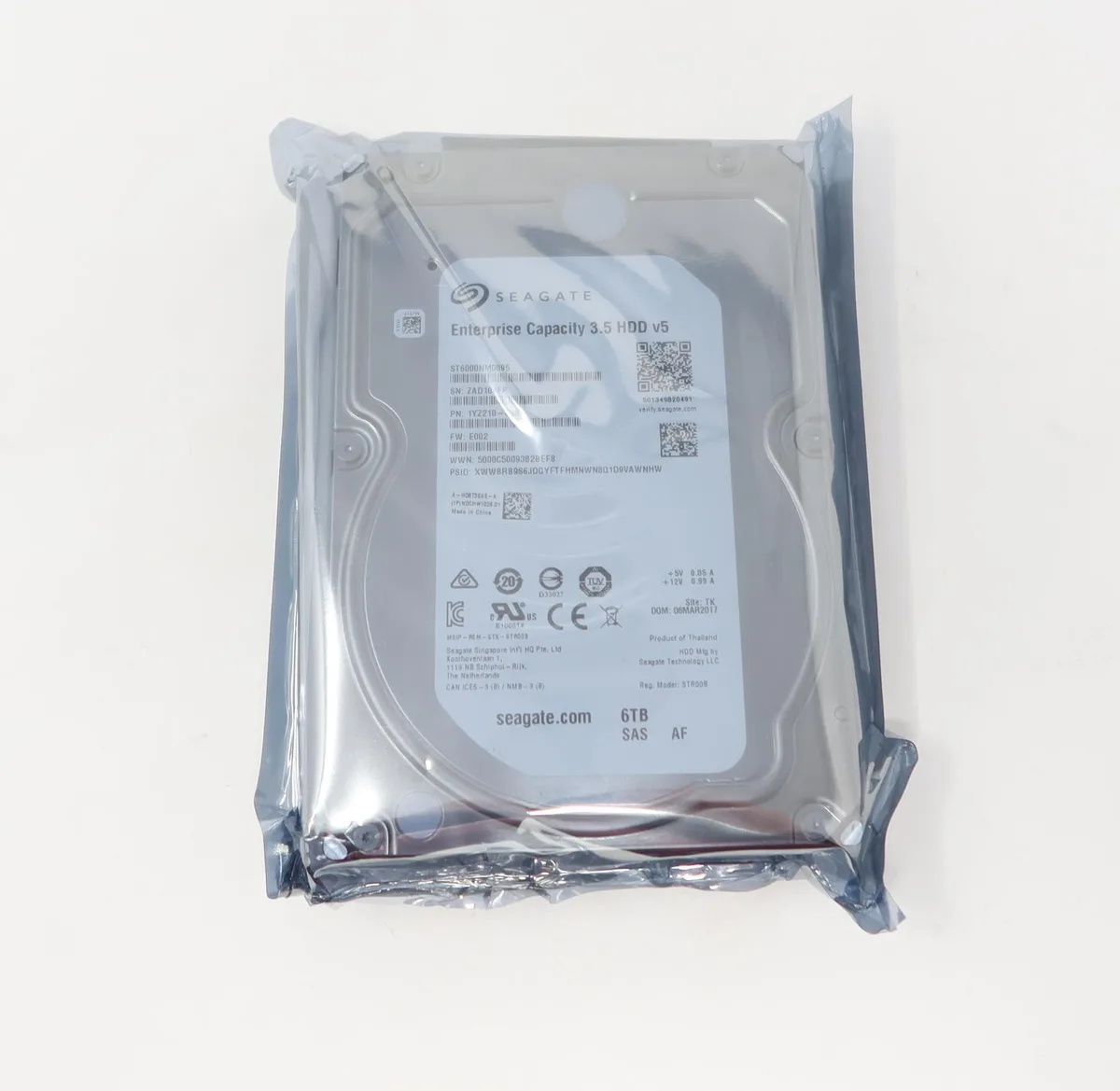 Seagate Seagate ST6000NM0095 6TB 7200RPM 12Gbps 256MB 3.5" SAS internal hard drive — product photo