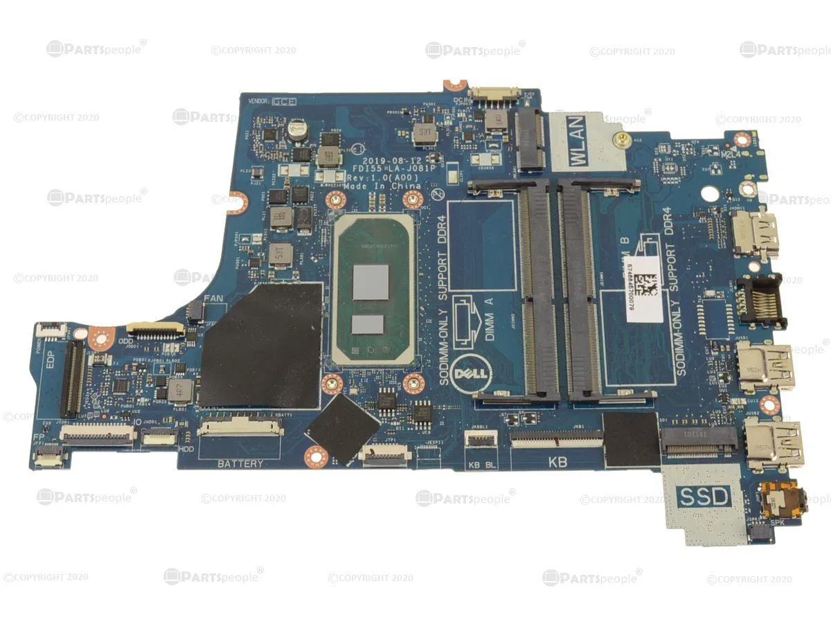DELL DELL Inspiron 3593 Motherboard Core i3-1005G1 1.2GHz 3DD3K — product photo