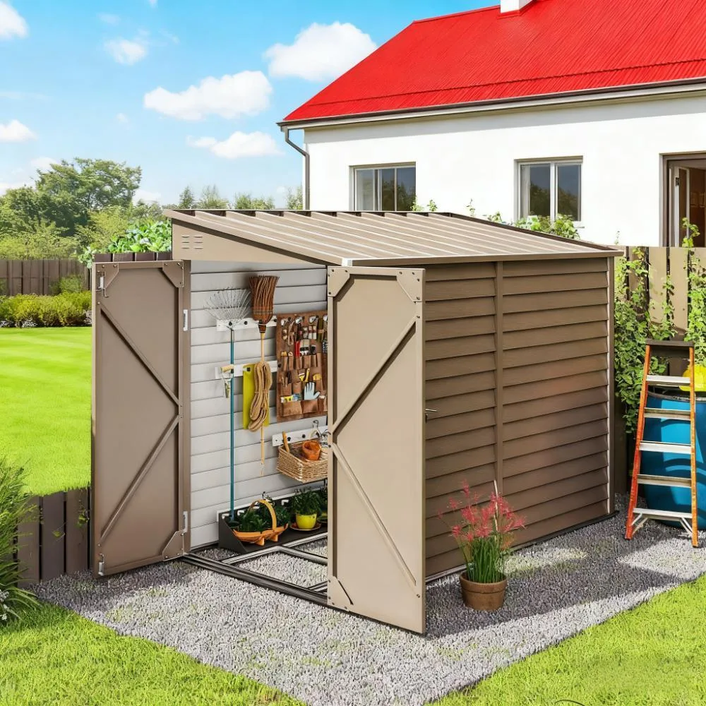 tuphen tuphen Brown Steel Lean-To Trellis 56.25" x 106.25" x 69.25"/79.5" H — product photo