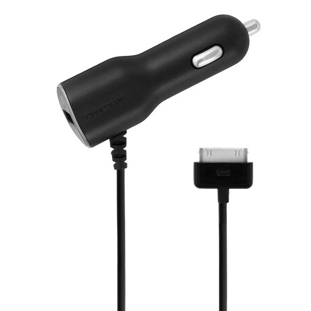 PureGear PureGear 30 Pin 10W MFi Car Charger with USB Port — product photo