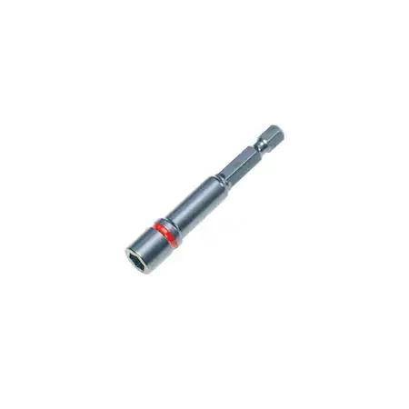 Blue 1/4 inch long impact hex chuck driver with magnetic tip