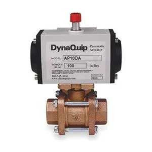 Dynaquip Controls Dynaquip Controls PVA65AMS024A pneumatic spring-return ball valve trap 1 in 600 psi 80 psi 316 SS PTFE NEMA 4X — product photo
