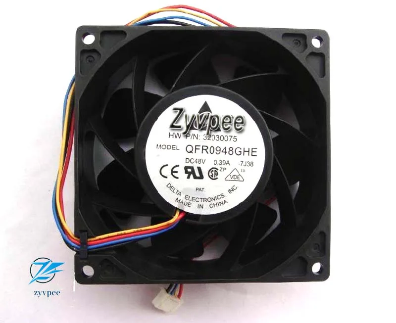 Zyvpee Zyvpee QFR0948GHE 90x38mm 48V .39A ball bearing case fan — product photo