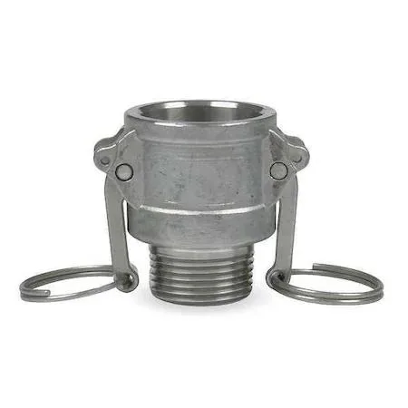 Aluminium cam-and-groove coupler, Type B, 2 in, with locking arms