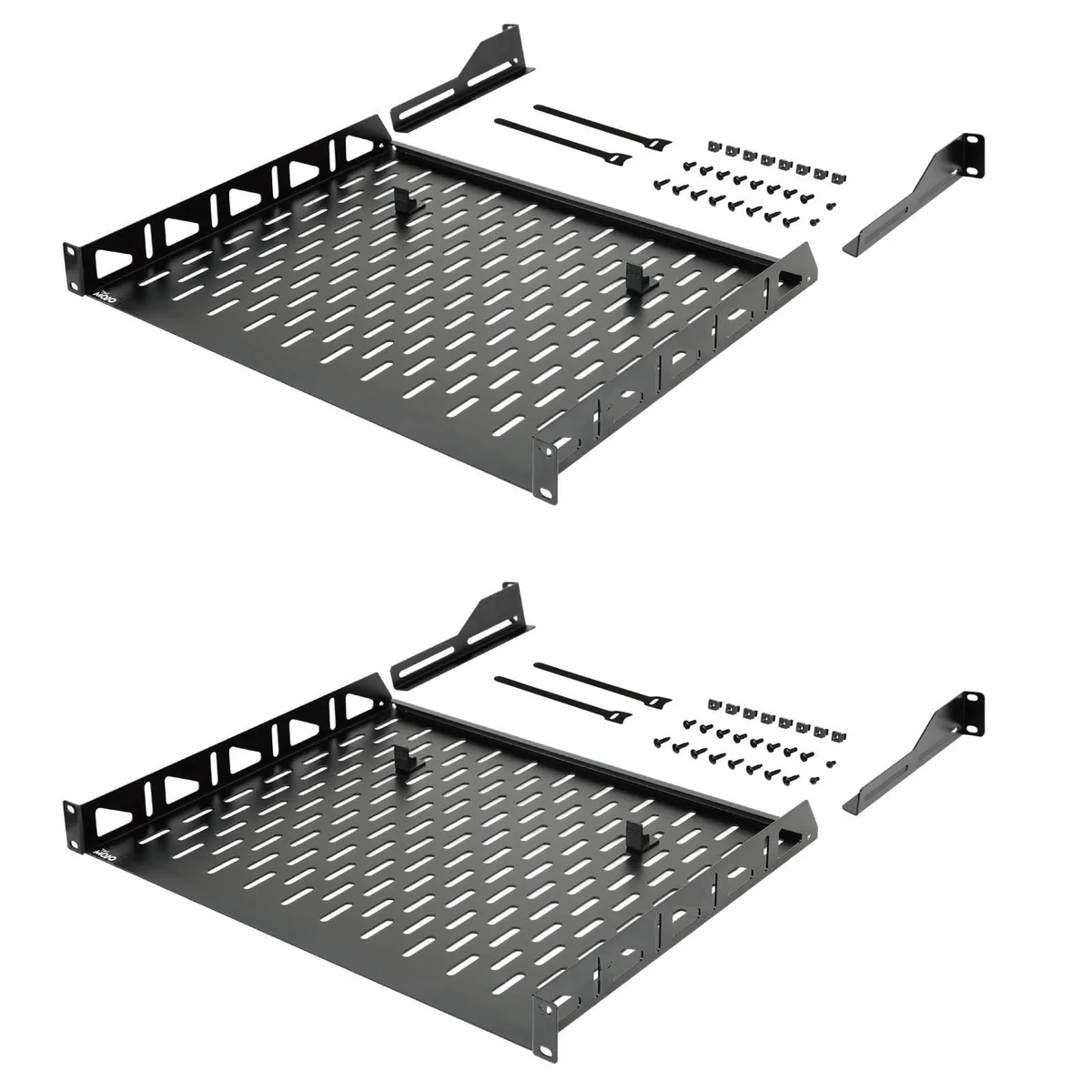  StarTech.com 1U Vented Rack Shelf 14 in Depth 110 lbs 2 Pack — product photo