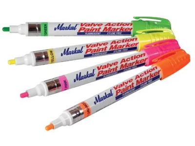 Markal purple valve-action paint marker with metal barrel and clip