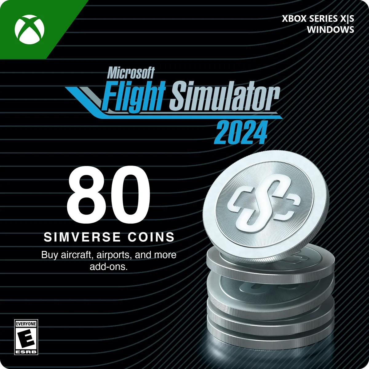 Microsoft Microsoft Flight Simulator 2024 80 Simverse Coins 7LM-00102 downloadable game — product photo