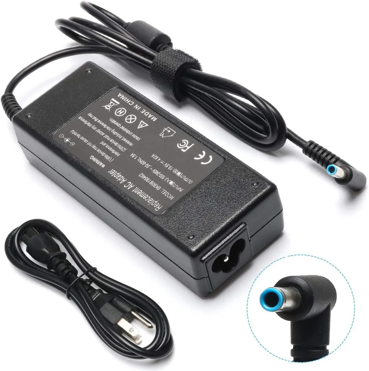 myVolts myVolts 90W AC Adapter 19.5V 4.62A 3.0mm 4.5mm Smart Pin — product photo