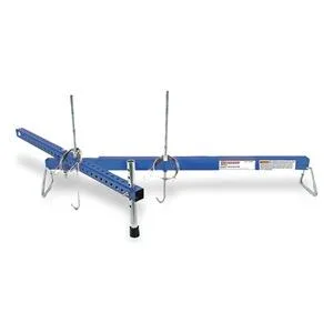 Blue painted steel engine transverse bar, adjustable 36 to 61 inches