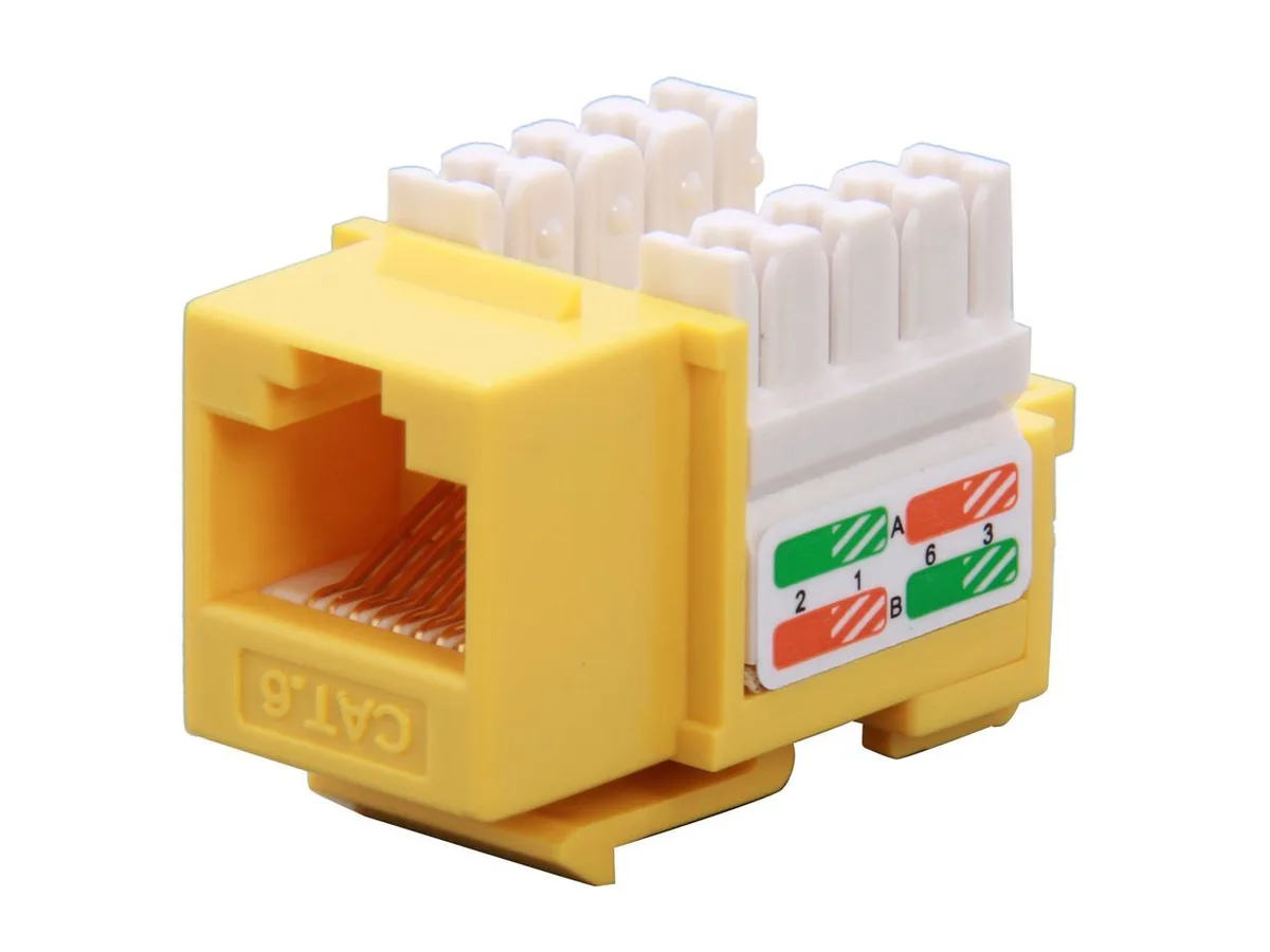 sakose sakose RJ45PD-Y Cat 6 Punch Down Keystone Jack Yellow — product photo