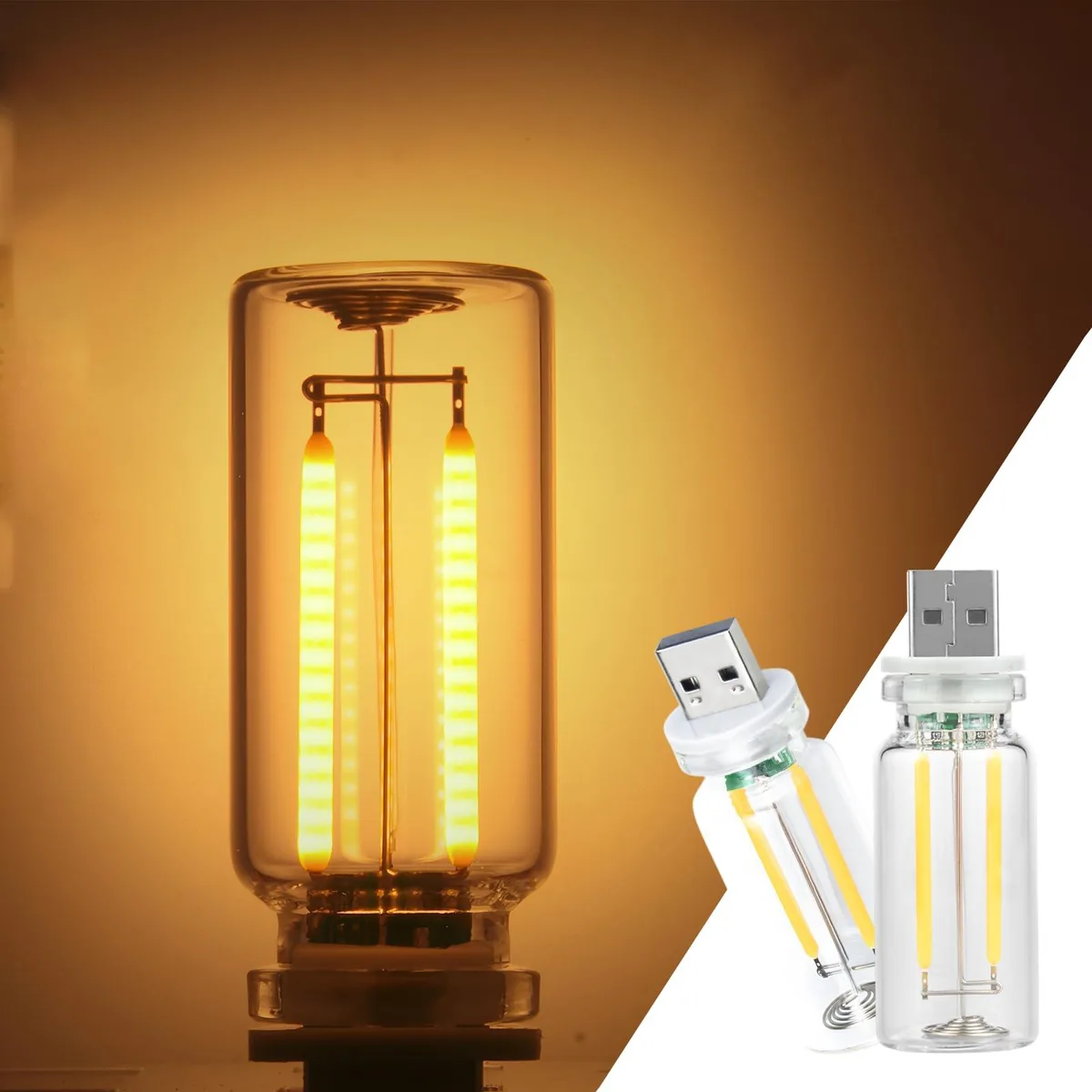  PEOKPIPLE RX9001 2-Pack USB LED Ambient Light Yellow — product photo